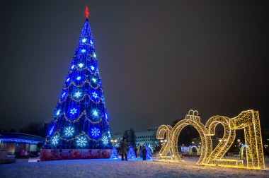 Новогодние огни зажглись на главной ёлке в Большом Подольске 26 декабря