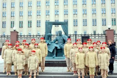 Подольские юнармейцы посетили Национальный центр управления обороной Российской Федерации